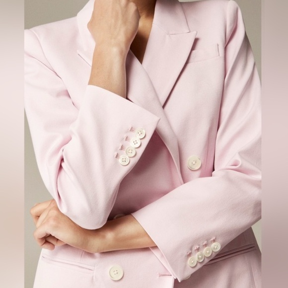NWT Jcrew Double-breasted blazer in bi-stretch cotton blend - Picture 3 of 8